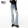 Baleno S&K Women's High-Waist Flared Jeans