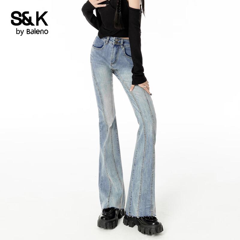 Baleno S&K Women's High-Waist Flared Jeans