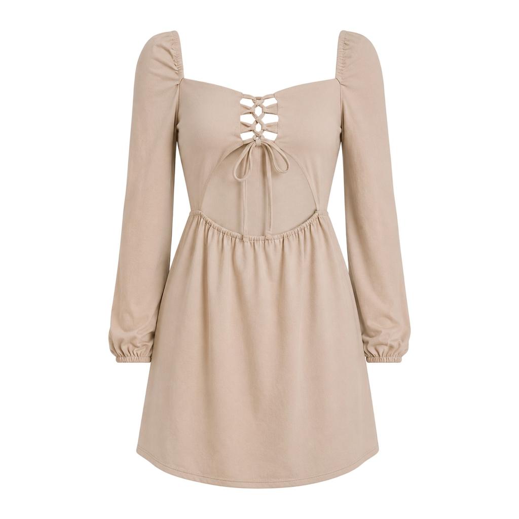 Missy Empire Womens/Ladies Up Front Long-Sleeved Mini Dress