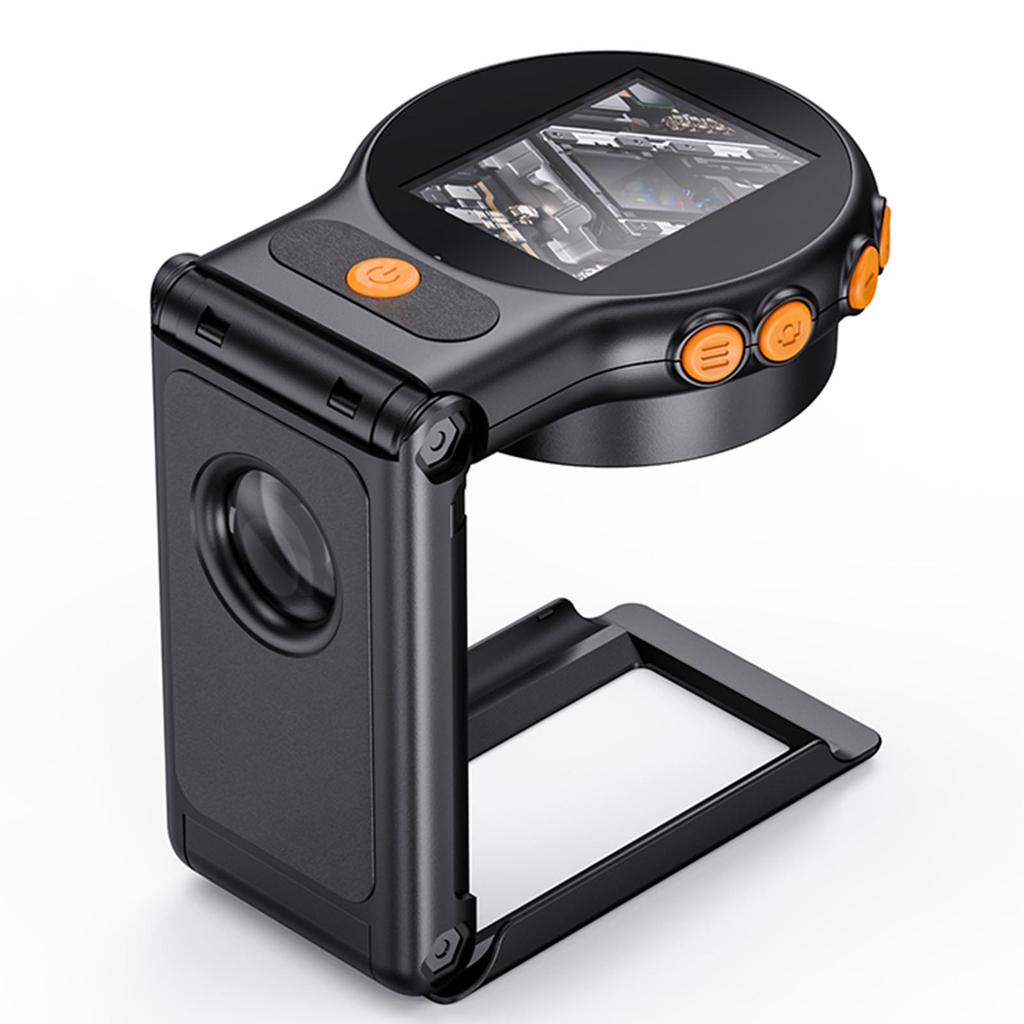 Kids Microscope Toy 2 Inch Screen 1080P 500X Magnification with Built in Foldable Stand