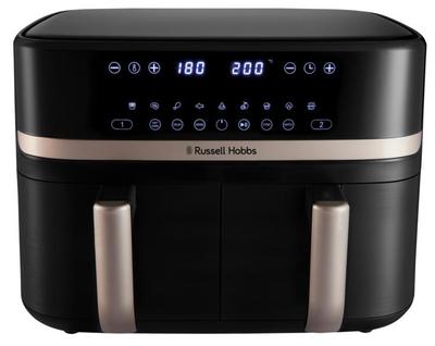 RUSSELL HOBBS Satis Fry DualBasket Air Fryer, 27680-56, Black