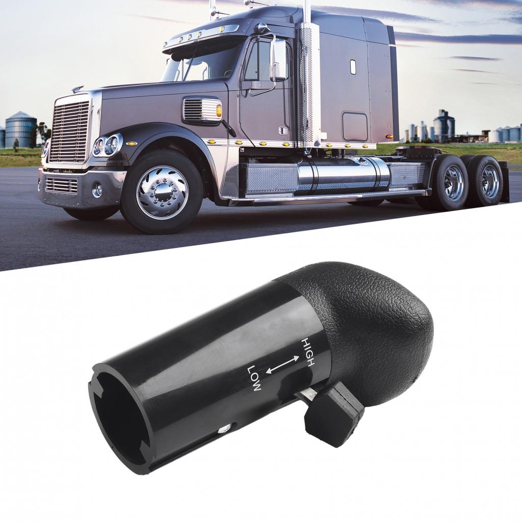 Svart ABS+Aluminium Ersättningsväxelspakshandtag för Freightliner Mack Automann BWP