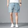 Ultra-thin Tencel Soft Denim Shorts Men's Loose Straight Casual Stretch Versatile Quarter Shorts Summer Trend