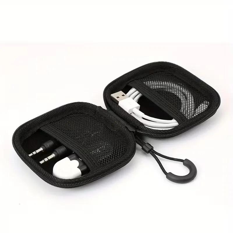 Tragbare Elektronik-Organizer-Tasche für Kopfhörer, Ladekabel, Festplatte, EVA-Hartschale mit Reißverschluss, Reisekoffer, Tragetasche