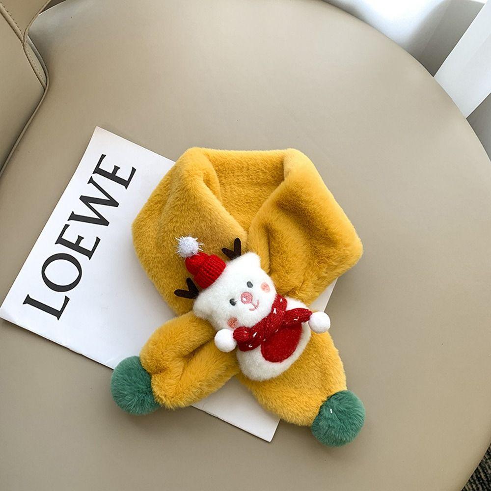 Småbarn Barn Baby Vinter Skjerf Barn Skjerf Halsvarmer Barn Plysj Sjal Jule Skjerf