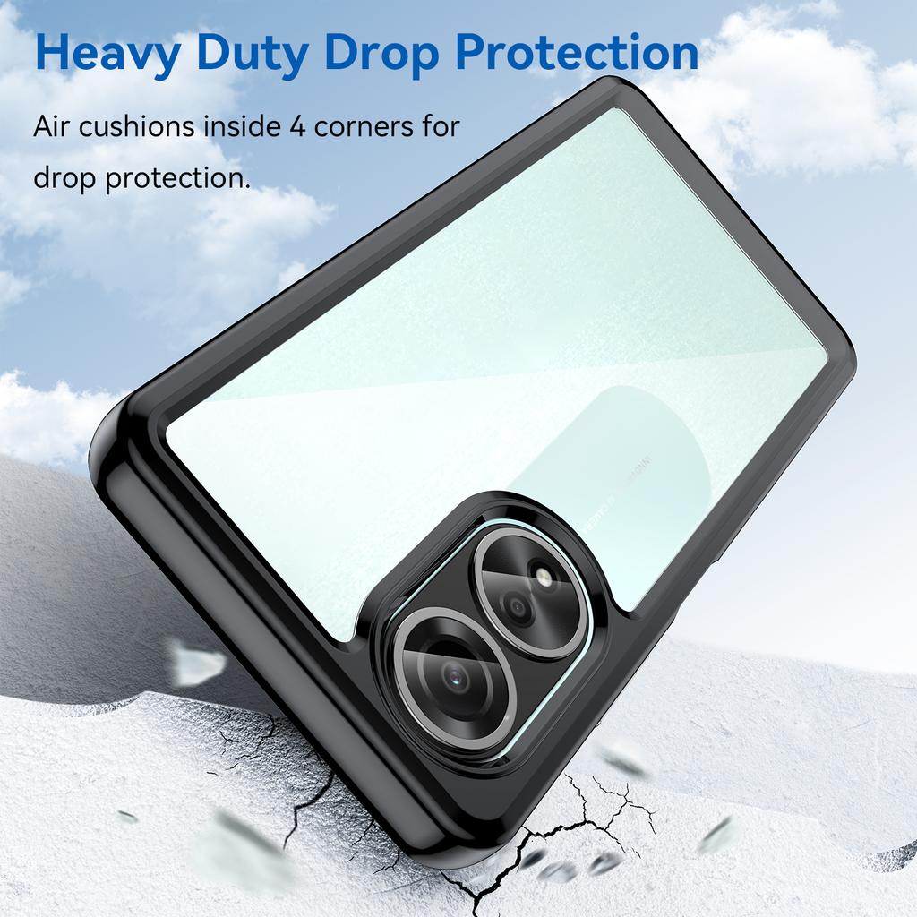 For Oppo A58 4G Case TPU+Acrylic Shockproof Anti-fall Protective Phone Cover