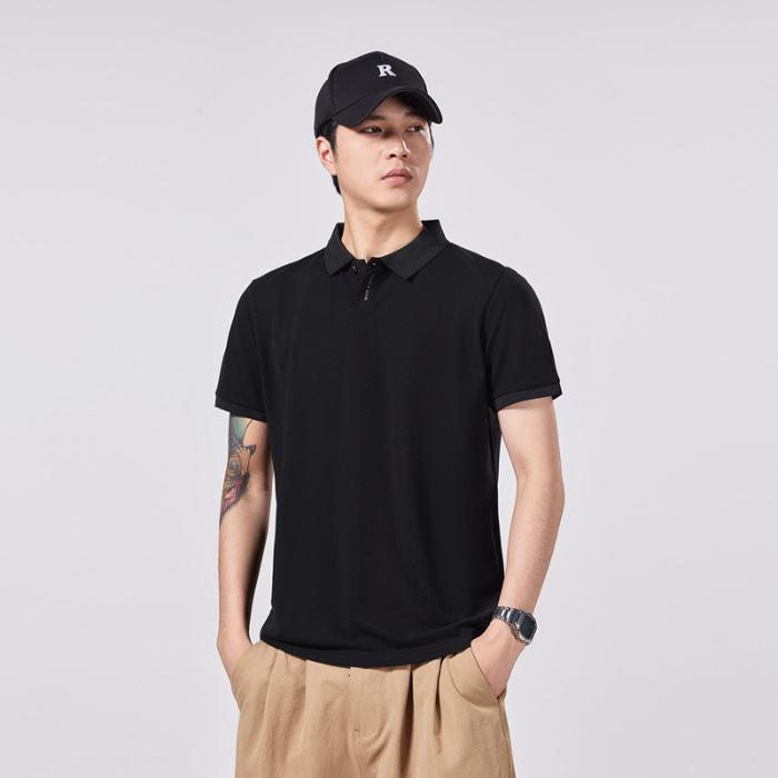 Men's Short-sleeved T-shirt POLO Shirt Loose Summer New Style Teen Printed Lapel Short-sleeved