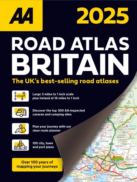 The AA Road Atlas Britain 2025 Book