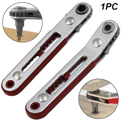 Mini Quick Ratchet Wrench Screwdriver Cross Slotted Hexagon Socket Driver Bidirectional Ratchet Flat Head Screwdriver