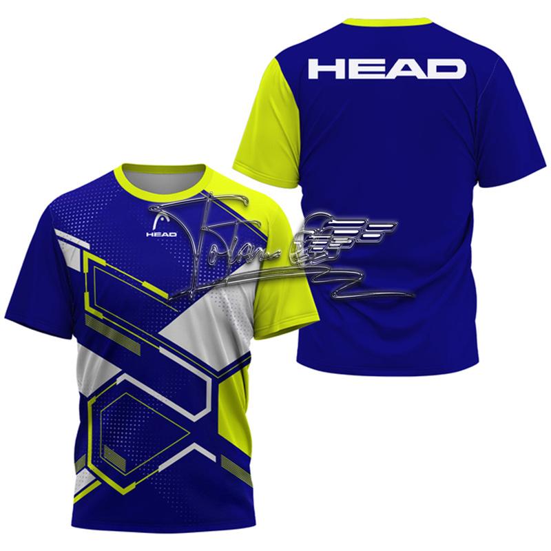 Head Bekleidung Sommer Atmungsaktiv Herren T-Shirt Outdoor Badminton Tischtennis Trikot Rundhals Kurzarm Lockeres Oberteil S