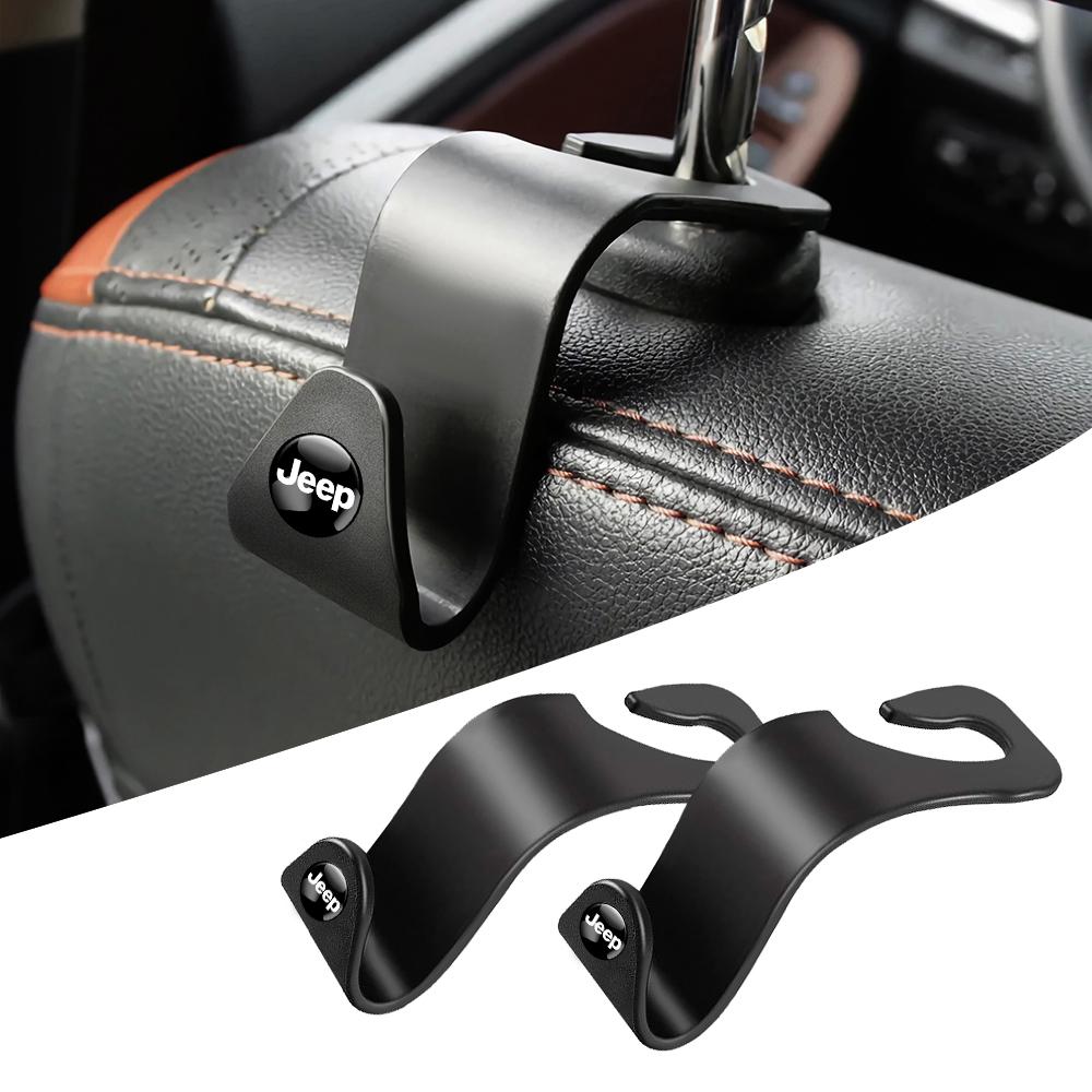 2/4Pcs Car Seat Headrest Storage Hanger Rear Seat Hooks Auto Seat Organizer Holders For Jeep Renegade Wrangler jk Compass Grand AMP1
