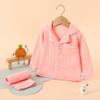 Children's Combed Cotton Collared Pajama Set