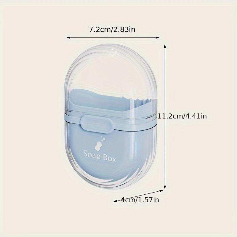 Travel Soap Dish with Drain And Lid - Oval Sealed Portable Soap Box for Business Trip - Made of Durable Material - Suitable for Halloween