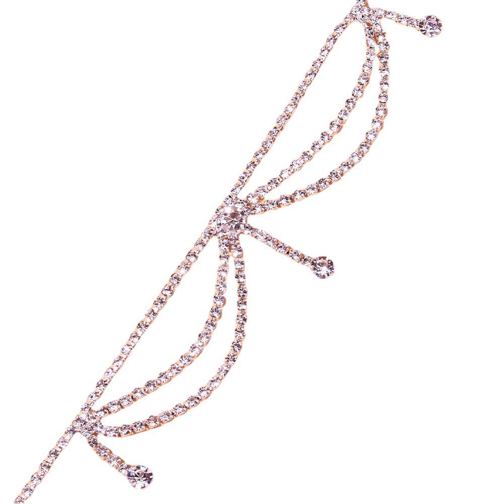 Trendy Rhinestone Tassel Multi-Layer Anklet - European & American Style Fashion Accessory for Women