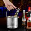 Bar ze stali nierdzewnej Reklamowy pojemnik na lód KTV do przechowywania Pogrubiony przenośny mały Pojemnik na lód cooler do wina szampana puszka coozie