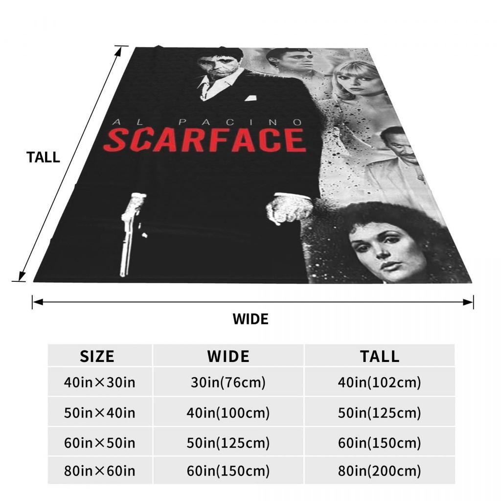 Scarface Tony Movie Blankets Soft Warm Flannel Throw Blanket Bedspread for Bed Living room Picnic Travel Home Sofa