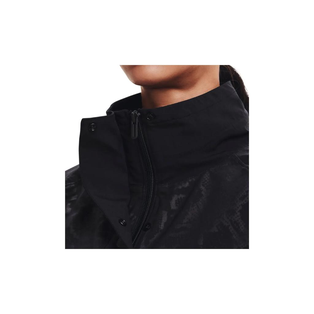 Under Armour Letter Print Zip Collar Jacket Women jackets Black 1365953-001
