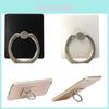 Square Blank Finger Ring Holder Universal Car Desktop Bedside Black Gray Abs Zinc Alloy