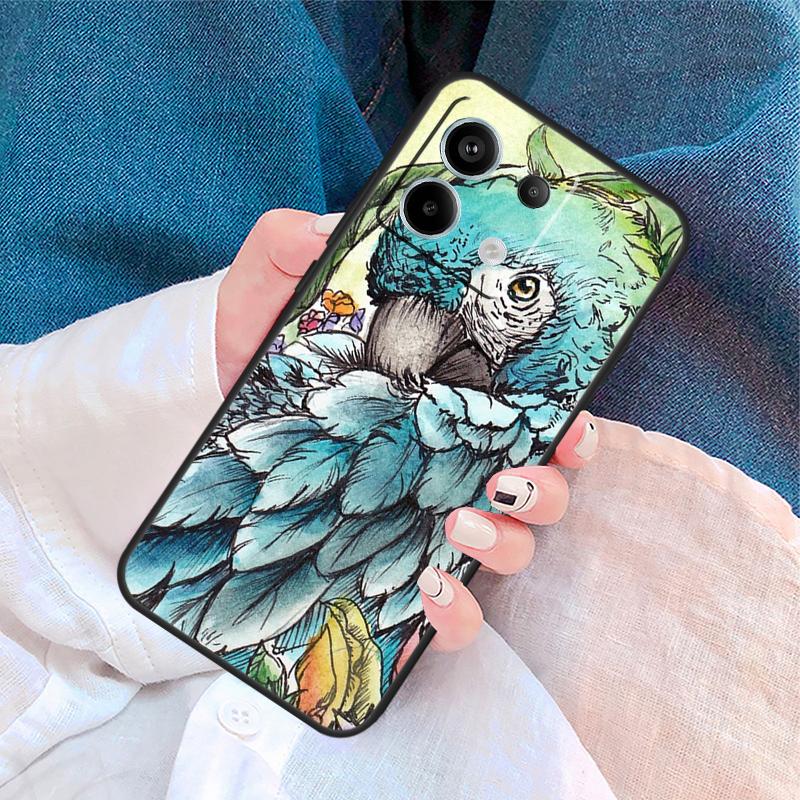 Animal Parrot Bird Cover For Xiaomi Redmi Note 14 13 Pro 12 11 9 10 9S 10S 11S 12S Redmi 14C 10C 12C 13C Case