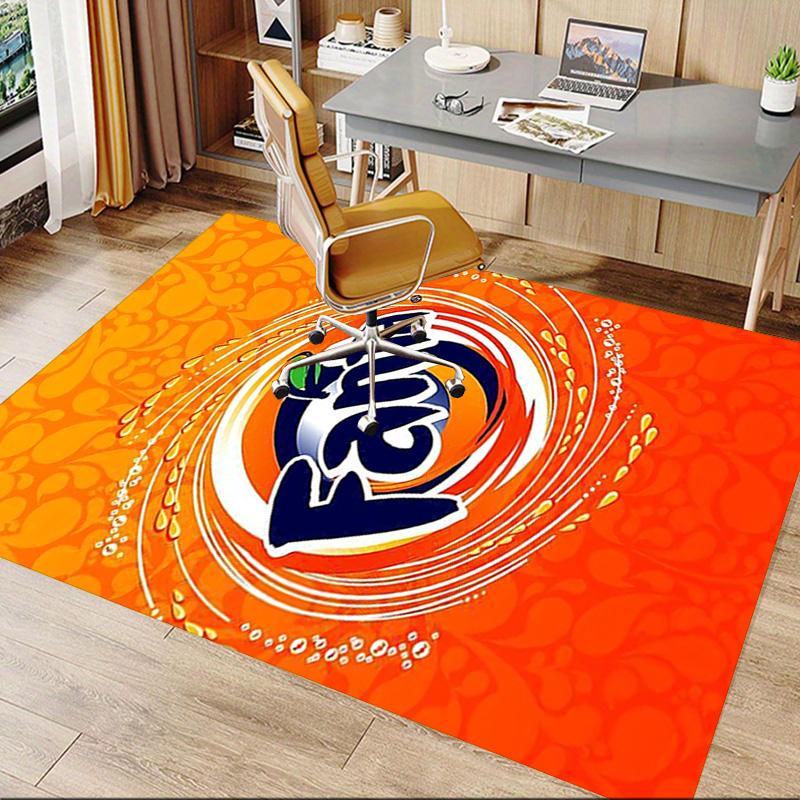 Fanta Orange Swirl Carpet For Playroom Bedroom Living Room Sofa Home Decorkids Game Area Rug Nonslip Floor Mat
