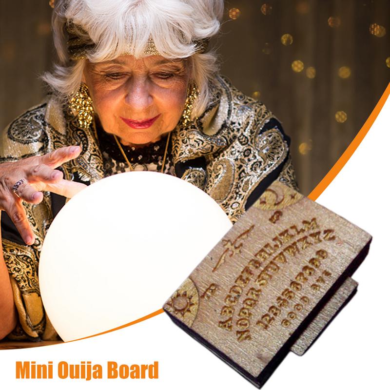 Miniature Ouija Board Wooden Pendulum Board Divination Energy Carven Plate Metaphysical Message Witch's Pendulum Board Kit