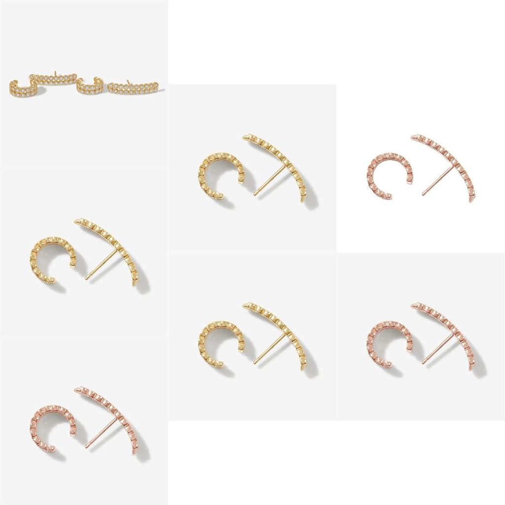 Trendy Women's Geometric Shape Earrings And Ear Clips Set Plated Alloy Fashionable Street Style Accessories