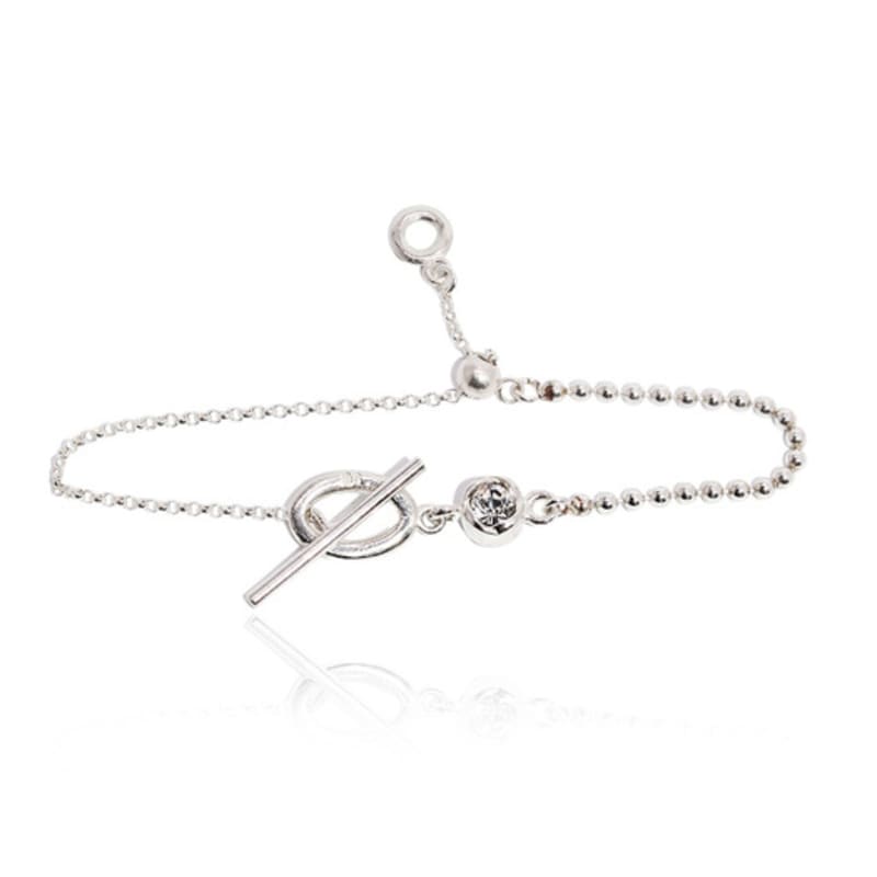 UNI.J [Everyday]Unbal Stilla T.O Silver Bracelet Ib328