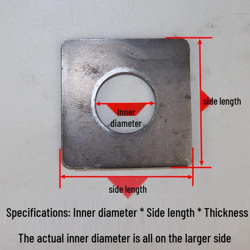 

Thickened Natural Color Square Flat Washer Gasket Natural 20*70*8 [9 pcs]