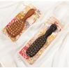 Curved Handle Ox Horn & Sandalwood Massage Comb with Pin Teeth for Men and Women