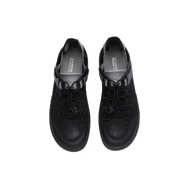 Li Ning River Trekking Classic Cushioning Slip Resistant Abrasion Resistant Low Top Casual Shoes Unisex Black AGCQ111-1