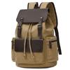 Vintage Canvas Backpack Men Large Capacity Drawstring Rucksack Casual Travel School Backpack Retro Daypack for College Students