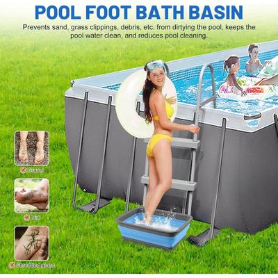Folding Foot Bath Tub for Swimming Pool Entrance Portable Foot Bathing Basin Hot Tub Soaking Bucket Bathroom Garden Accessories