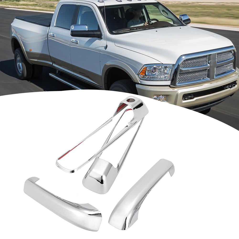 Chrome Door Handle Trim Cover 2 Door with 1 Keyhole Fit for Dodge Ram 1500 2009 2015
