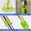 Retractable Long Handle Triangle Brush Multifunctional Floor Bathroom Cleaning Brush Sponge Brush Kitchen Supplies Cleaning Tools