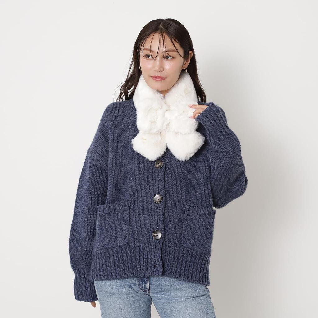 Moonbat [Paul & Joe] Kunstpelzschal für Damen mit Band, 24-113-46091, 20-00