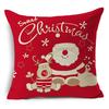 Santa Claus Cartoon Christmas Cushion Covers Reindeer Christmas Trees Linen Pillow Cover Decorative Sofa Couch Throw Pillows