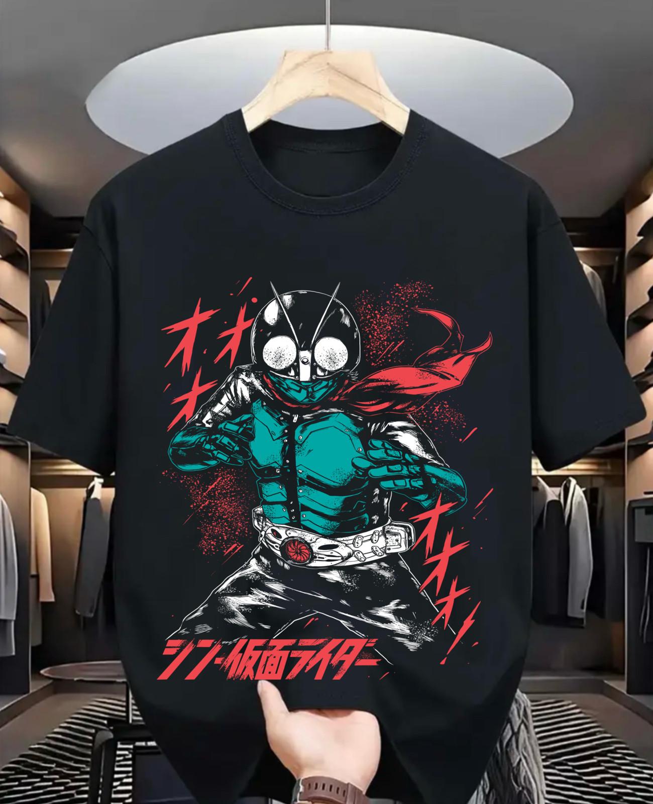 Anime Kamen Rider T-shirt Masked Rider Gift Shirt Unisex Short Sleeve All Size XXXL