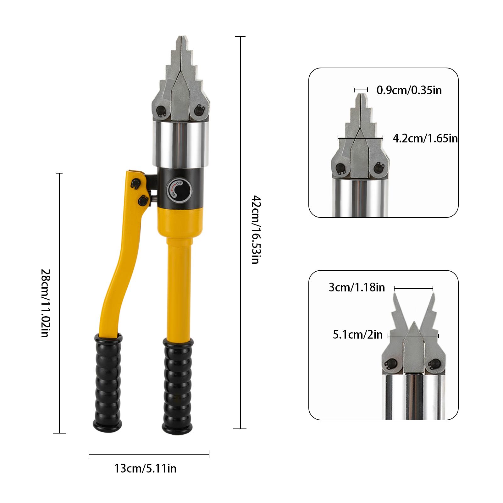 8T Hydraulic Flange Spreader Pipe Separator Flange Opener Hydraulic Flange Tool Hydraulic Wedge YQ-30 for Pipeline Maintenance жёлтый