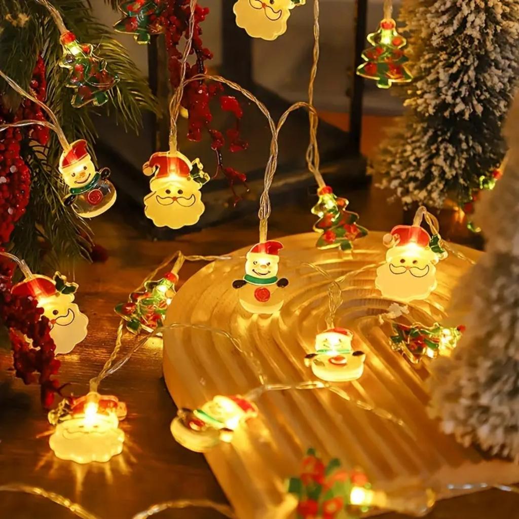 1 Stück Weihnachtsaußenlichter mit Weihnachtsmann Schneemann Weihnachtsbaum Batteriebetrieben für Zuhause Schlafzimmer Party Hochzeit Weihnachtsdeko