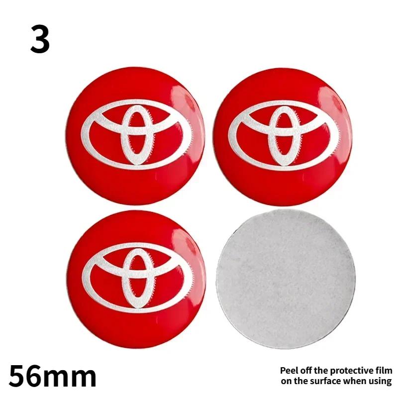 Car styling 56mm 64mm Car Tyre Wheel Center Hub Cap Badge sticker For Toyota C-hr Prado Rav4 Yaris Hilux Prius Corolla Camry