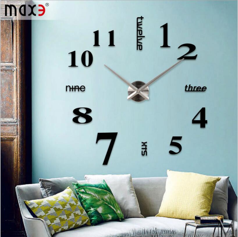Douyin Style Silent Acrylic Wall Clock - DIY Wall Sticker for Home or Bedroom
