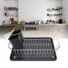 Dish Drying Rack Iron Dish Drainer Rack with Utensil Holder for Kitchen Counter Sink Spoons and Forks