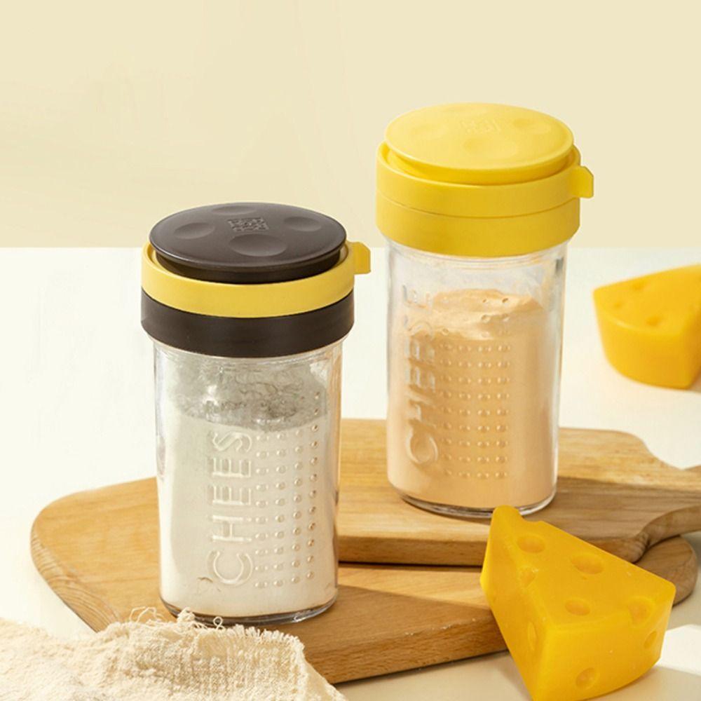 Rotatable Lid Grated Cheese Bottle Dustproof Barbecue Seasoning Jar Cheese Sprinkler  Cumin Powder