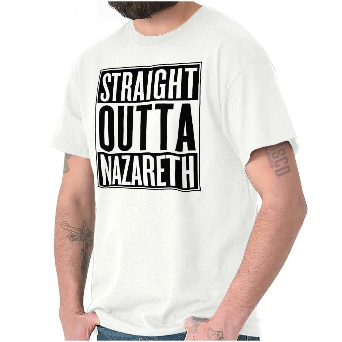 Christian Faith Straight Outta Nazareth City Womens or Mens Crewneck T Shirt Tee XL