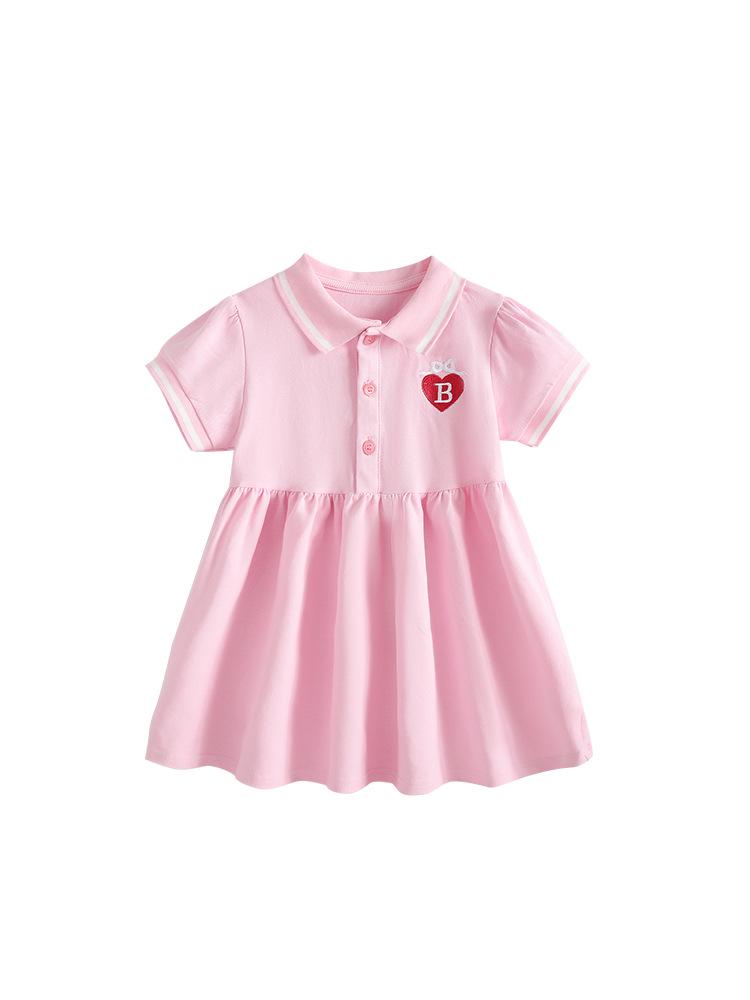 Malwee Girls' European & American Style Summer Princess Dress - Cute Short Sleeve for Little Girls