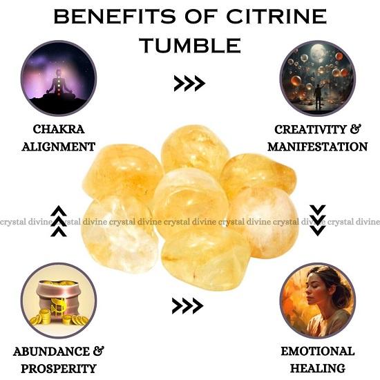 Citrine Chakra Healing Stones Crystal Tumble Stone for Decorative Items Home Decor Items Crystal Showpieces  Office Decor Table Gifts
