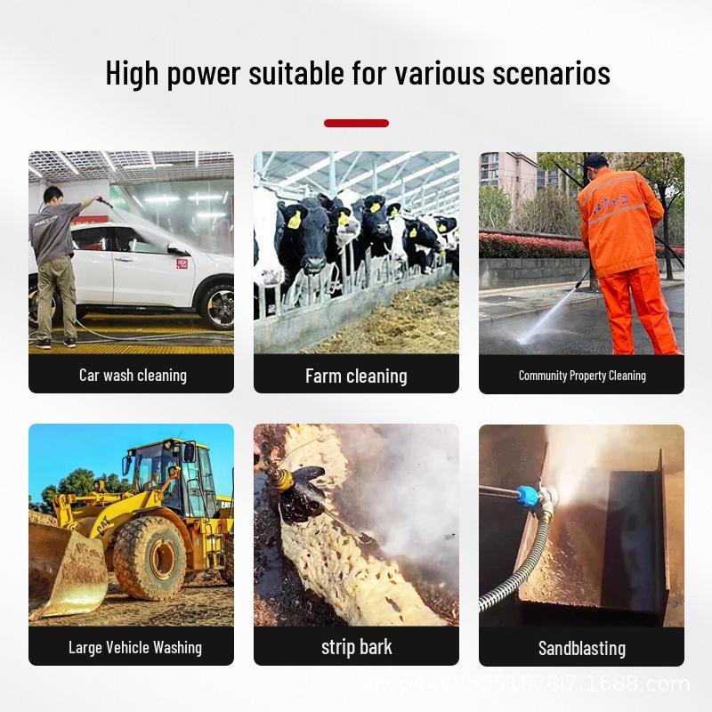High-Power 220V/380V Commercial Car Wash Machine with Hose Reel for Shop or Farm