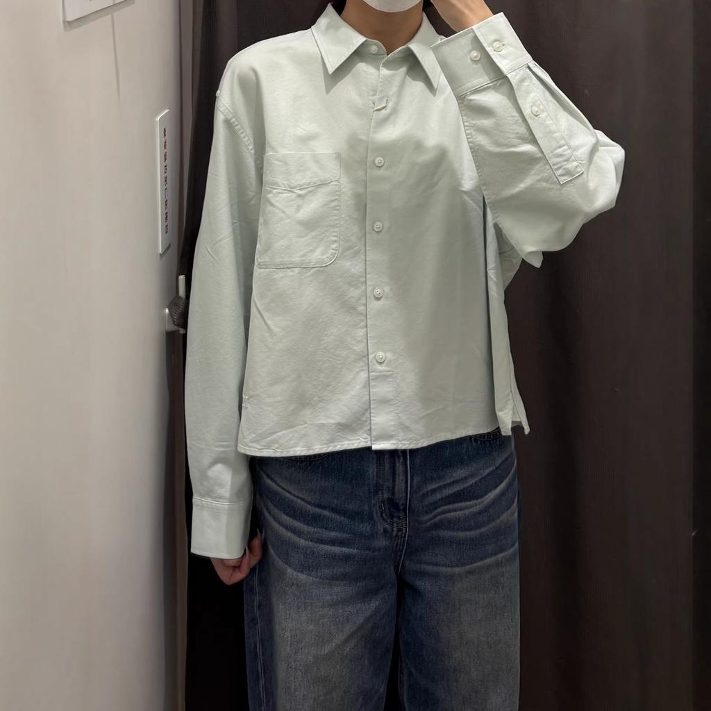 Women's Oxford Spinning Box Shirt Long Sleeve Shirt Casual Commuter Thin Jacket Solid Color Lapel 181918
