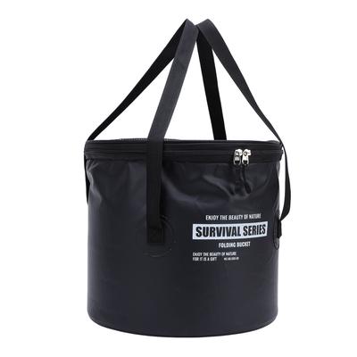 Cubo Plegable de Tela con Bolsa de Malla Cesta Escurridora Portátil Contenedor de Agua para Acampada al Aire Libre Pesca Lavado de Coches