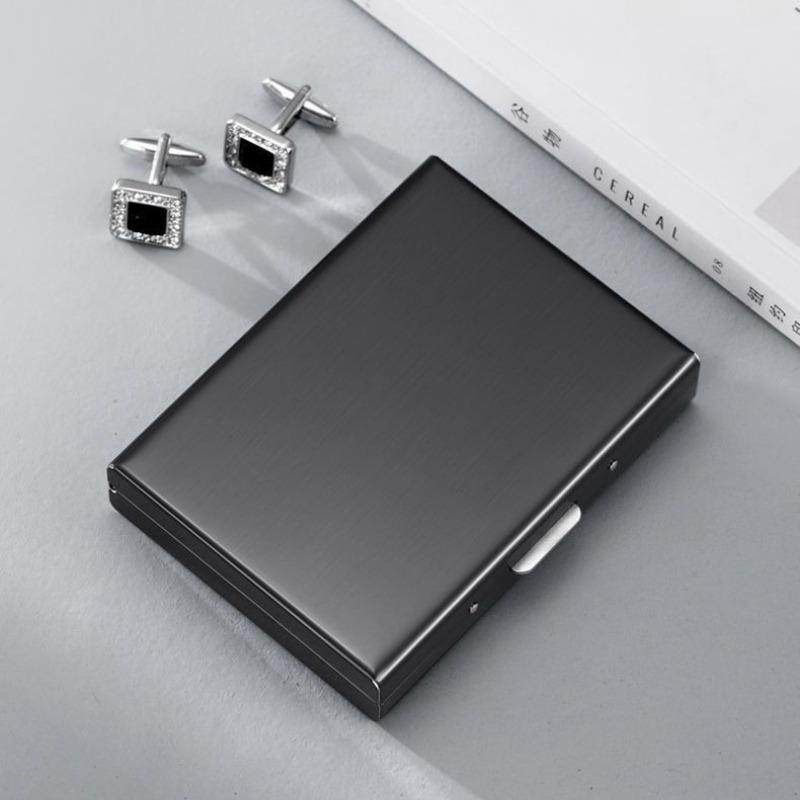 

1 шт. Карманный стальной держатель Нержавеющая сталь Блокировка визитницы Защита кредитной карты Чехол-коробка